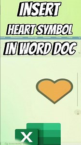 Insert Heart Symbol in Excel Sheet 🔥💯 #excel
