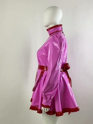 Lolita Pleated Maid Cosplay Dress Outfit Lockable Cross Dressing Maid Uniforms 9161 #Cosplay