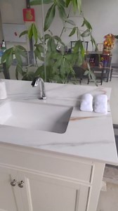 Montary 43"x 22" Bathroom Vanity Top with Sink, with Undermount Rectangular Ceramic Sink & Backsplash, Bathroom Vanity Sink Countertop with 1 Pre-Drilled Hole