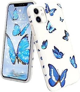 Amazon.com: Pepmune Design for iPhone 11 Pro Max Case Cute Butterfly Pattern Silicone Slim Bumper for Women Girls, Elegant Aesthetic Shockproof Soft Protective Cover for Apple iPhone 11 Pro Max Phone Cases Blue