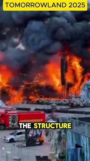 🔥Tomorrowland 2025 Main Stage BURNS Down Days Before Festival 😳#shorts