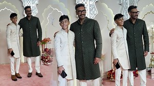 76K views · 1.8K reactions | Father & Son Duo  Singham Ajay Devgan With Son Yug Devgan Arrives At Anant Ambani - Radhika Marchant Wedding #ajaydevgan #AnantRadhikaWedding #anantambani | Varinder Chawla | Facebook