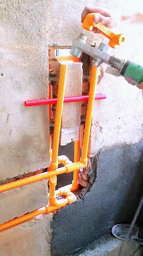 Install hot water circulation pipe in bathroom- Good tools and machinery make work easy (1080p_30fps_H264-128kbit_AAC) #construction #explorepage #foryoupageシ #diy #machinery | PhilipDum