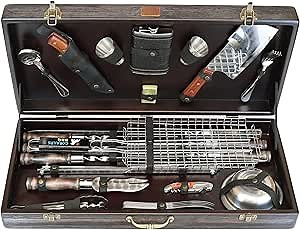 Barbeque Grill Accessories for Outdoor Cooking - Utensils Set for BBQ - Premium Barbecue Tool Sets - Outdoor Grilling Gear - BBQ Supplies with Case Odin