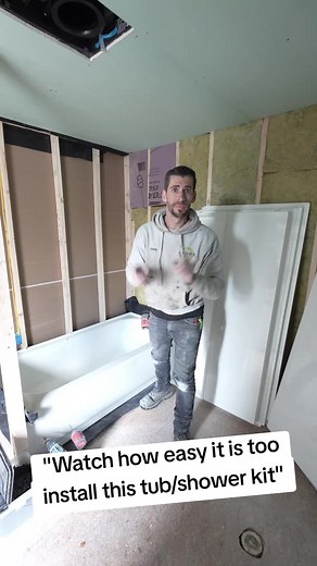 This involves no special tools at all. No mortar for the base either. Just straight forward install! Tub and shower kit how to install home improvement project DIY tips and tricks #carpentrytips #construction #contractor #tipsandtricks #HomeImprovement #hacks #carpentry #builder #deck #tools #diy