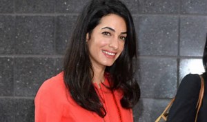 Amal Alamudin visits Alexander McQueen before wedding