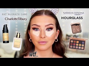 Testing EXPENSIVE Brands! Pat McGrath, Natasha Denona & More! | Hannah Renée