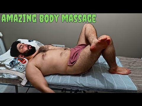 ASMR This 32-minute therapy was very good for the model- CHEST,LEG,FOOT,ARM,BACK,,BELLY MASSAGE