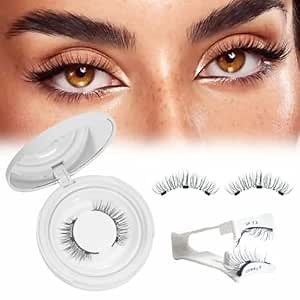 Krafty Magnetic Eyelashes, Krafty Magnetic Lashes Natural, No Glue Needed Eyelashes-Magnetic Lashes Kit, Reusable Natural Look Magnetic Lashes,Easy, Quick, Safe, Natural