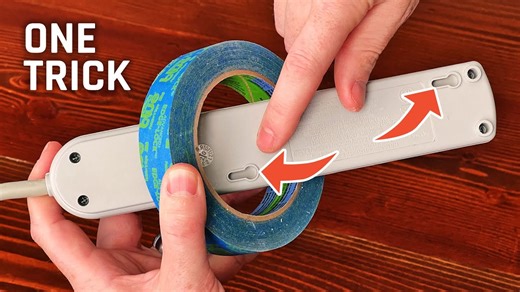 Simple hack for mounting power strips.