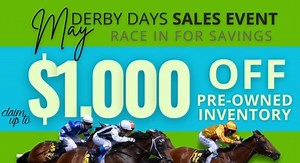 RACE IN FOR SAVINGS this month at Don Ledford Automotive, during our DERBY DAYS Sales Event. Claim up to $1,000 in Trade Assitance to use with your Trade in value, toward the price of a new or used car or recieve up to $1,000 OFF pre-owned inventory. Hurry, offer ends soon (psst, May 31st). At www.donledford.com, we say YES! Come see us | Don Ledford Automotive Center | Facebook