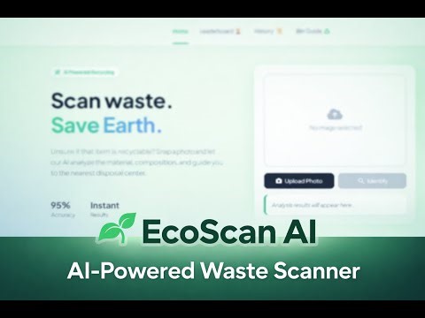EcoScan AI | Smart Waste Classification & Recycling Assistant (GDG Hackathon)