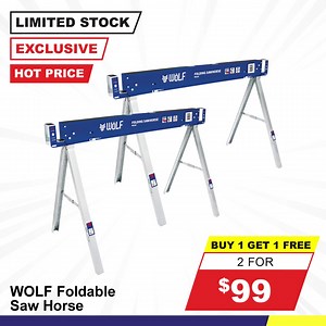 💪 Max your tax this EOFY and get Two (2) WoLF One Piece Foldable Saw Horse for only $99! 𝗘𝗫𝗖𝗟𝗨𝗦𝗜𝗩𝗘 𝗢𝗙𝗙𝗘𝗥 𝗢𝗡𝗟𝗬 𝗔𝗧 𝗧𝗢𝗧𝗔𝗟 𝗧𝗢𝗢𝗟𝗦! | Total Tools