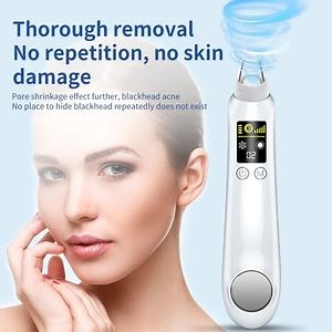[Hot Item] Facial Nose Acne Treatment Black Head Removal Suction Pore Cleanser Heating Ice Compress Hot Cold Vacuum Blackhead Remover