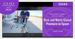Congratulations to 2022 #ClioEntertainment Grand winner in Television/Series: Social Media: “Rick and Morty Global Premiere in Space” by Adult Swim 🏆 To surprise and delight fans, Adult Swim launched Season 5 of Rick and Morty from space. | The Clios