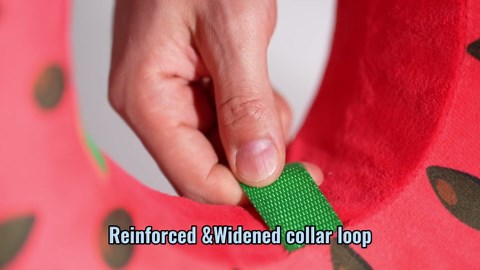 Inflatable Dog Cone Collar with Transparent Anti-Licking Shield, Soft Adjustable Elizabethan Collar for Medium Large Dogs, 2-in-1 Design with Detachable Design and Comfortable Padding (XL, Watermelon)