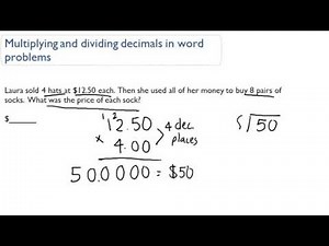 Multiplying and dividing decimals in word problems