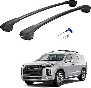 Amazon.com: BougeRV Roof Rack Cross Bars Compatible with Hyundai Palisade 2019-2024 SE SEL XRT Limited Calligraphy with Rails, Lockable Aluminum Crossbar for Roof Basket Cargo Bag Kayak Bike Skiboard Luggage Rack : Automotive