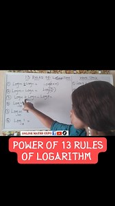 How can I simplify #logarithm ? Why do I find it so hard to understand Logarithm? Is Logarithm so difficult?💭💭💭😴😴😴😴 Click the 📷📷📷 to see the 13 POWERFUL RULES OF LOGARITHM and then 😁😁😁 #precalculus #gcsemaths #everyone #Math #maths #onlinestudent #mathschallenge #WAEC #NECO #JAMB #CollegeAlgebra #economist #geologist #viralcontent | Online Maths Expo