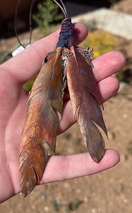 Electroformed Double Feather - Etsy