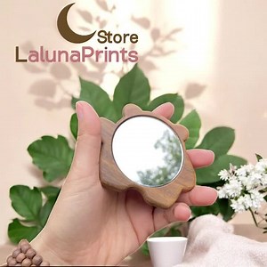 Bear Shaped Wooden Compact Mirror – Cute Travel Mirror for Purse – Pocket Makeup Mirror Gift for Kids and Teens – Gift for Her - Etsy