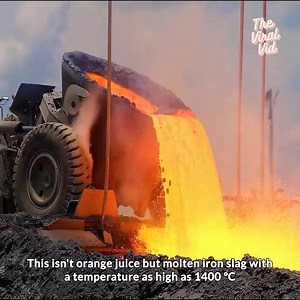 5.6K views · 51 reactions | From Furnace to Dump: Handling Hot Iron Slag Safely | The Viral Vid | Facebook