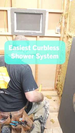 Easiest curbless shower system 👊 #diy #tile #facebookreels #plumbing #homeimprovement #bathroomdesign #bathroomremodelingteacher | Bathroom Remodeling Teacher
