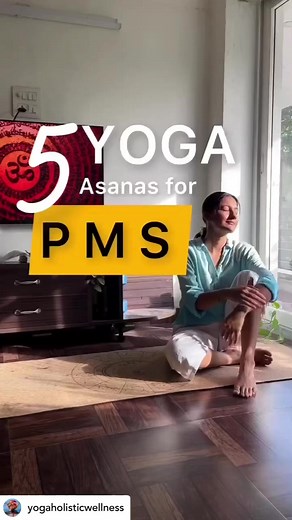 5 Yoga Asanas for PMS 📌 Pre Menstrual Syndrome. . . . .. . . ..#pcod #premenstrualsyndrome #yogabyridavo #irregularperiods #womenhealth @healthwithmahak | Yoga holistic wellness