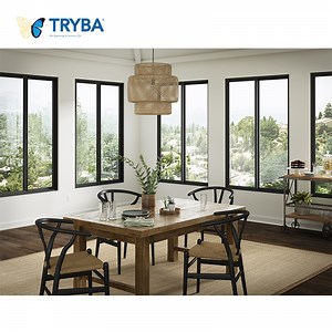 [Hot Item] Conception moderne de grillage, fenêtres en aluminium avec verre, fenêtres coulissantes avec moustiquaire