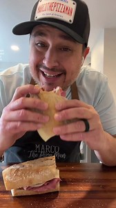 2.7K views · 44 reactions | The infamous Tony Soprano Sandwich… how you doin!! @LIL ‘MO’ MOzzarella #italianfood #italiansandwich #tonysoprano #sopranos #sandwich #recipe | MarcoThePizzaMan | Facebook