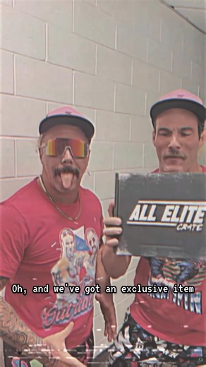 The Outrunners want you to subscribe to All Elite Crate! Sign up today at AllEliteCrate.com for exclusive items from your favorite All Elite Wrestling wrestlers! | Pro Wrestling Tees