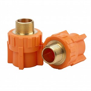 [Hot Item] Deso Plastic Brass PPR Water Fitting Male Threaded Adapter Socket Nipple Coupling Connector PPR Pipe Fitting