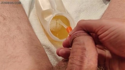 slow self-catheter and pee