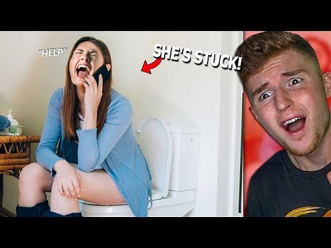 Girl Gets STUCK On Toilet, Doesn't End Well..