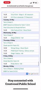 Our CPS website is now up to date and includes an up-to-date calendar of all events. The calendar also links to the CPS App. Scroll down past the messages and it’s all there! Thank you for being so patient while we got this set up. 🎉 Thanks Mrs Vaughan for the great set-up information. You will also notice our beautiful and unique Acknowledgment of Country is now published on the website. Thanks to Ms Chevalier for working on this with staff and students. https://crestwood-p.schools.nsw.gov.au/