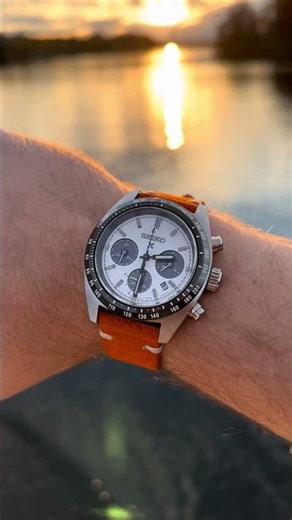 Seiko Speedtimer on WIS Straps Pumpkin Orange Suede Leather Strap 🎃