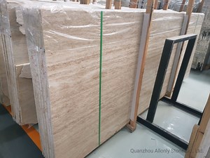 [Hot Item] Natural Stone Slabs Beige Travertine Marble Tile