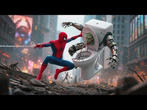 Spiderman and Toilet Fight | Skibidi Toilet & Spiderman | DingDongDragon