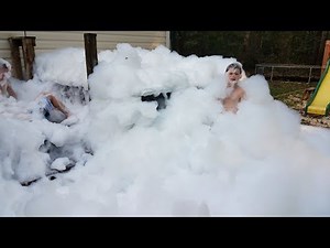 Hot Tub Filled with Bubble Bath