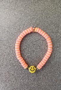Colourful Yellow Smiley Face Bracelet, Clay Beaded Bracelet, Preppy Bracelet, Summer Bracelet, Smiley Face, Gift for Girls, Heishi Bracelet - Etsy UK