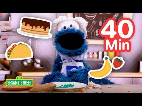 Cookie Monster's Foodie Truck: New Orders! 🍌🍰🌮| 40 Mins | Sesame Street