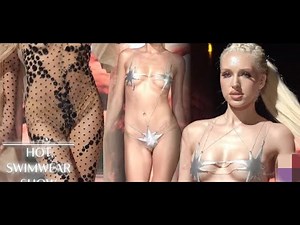 See through transparent Fashion Show 2023 | Models in transparent bra lingerie show Plus Size models