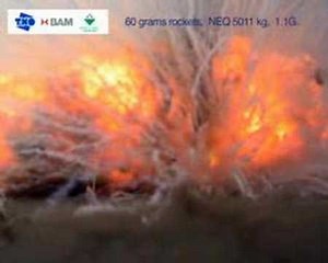Fireworks Test Explosion, 60g Rockets II