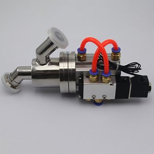 [Hot Item] Semiconductor Industry Kf Pneumatic Inline Poppet Valves Kf Flanges Y Type Valve