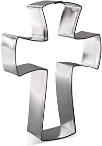 Foose Confirmation Cross Cookie Cutter 4.38 Inch –Tin Plated Steel Cookie Cutters – Confirmation Cross Cookie Mold