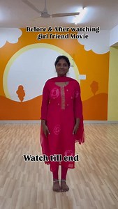 Before & After watching girl friend Movie Watch till end #girlfriend #movie #kuchipudi #instagood #reels #trending #trending #trendingreels #dance #vineelarao #dance #classicaldance #virelvideo #bharatanatyam #duppata #empower #womeninspiringwomen | Vineela Rao Vuddisetty