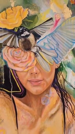 Secret Garden - mixed media on canvas 760 x 760 mm #art #newzealand | Contempo Concept: artist Lisa Wallace