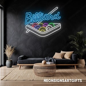 Billiard Neon Light Sign, Billiard Pool Table LED Light, Colorful Billiard Balls Wall Decor, Pool Cue Balls Billiard Room Wall Light - Etsy UK