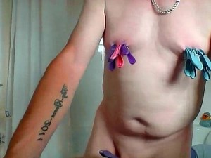 sissy kens clothes peg torture and removal