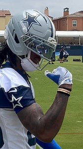 #DallasCowboys star CeeDee Lamb celebrates his touchdown grab with a flex for the #Cowboys fans watching training camp practice… #dallas #nfl | Pat Doney NBC 5